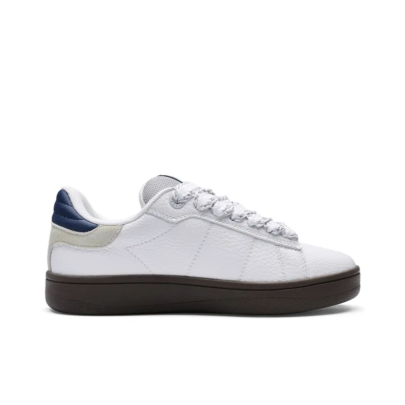 Kappa Back to Back Anti Slip Wear Resistant Low Top Skateboard Shoes Unisex White Blue-1
