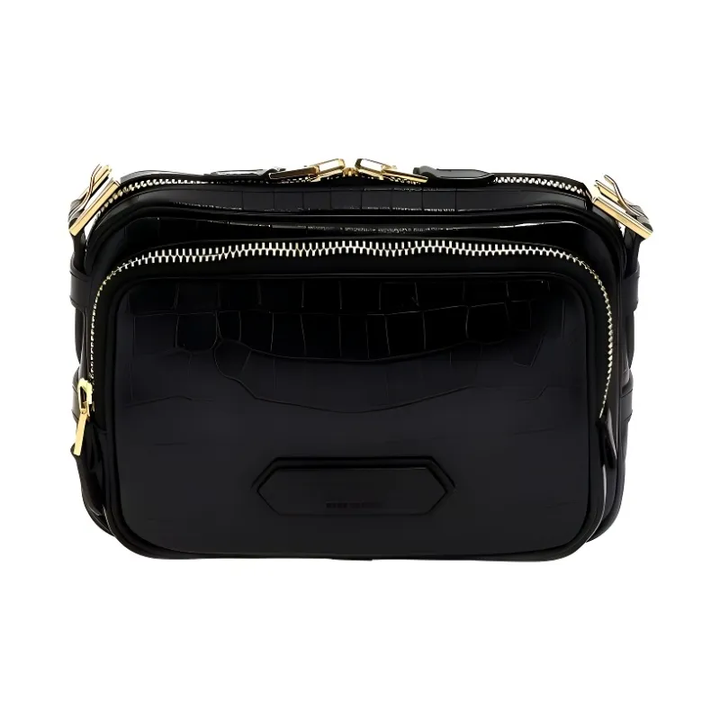 TOM FORD Calfskin Shoulder Bag Crossbody Bag Men's Black-0