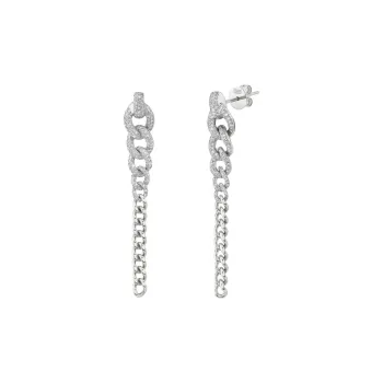 Shay 18K White Gold Pavé Diamond Drop Earrings