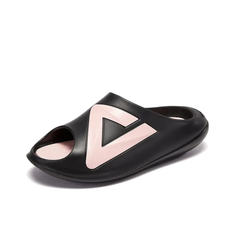 PEAK Very Small Fat Drag Slip Resistant Abrasion Resistant Cushioning Slide Slippers Unisex Black Pink-2