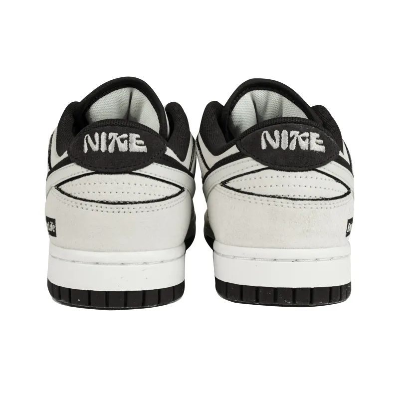 Nike Dunk Low Top Skateboard Shoes Unisex Black Gray-4