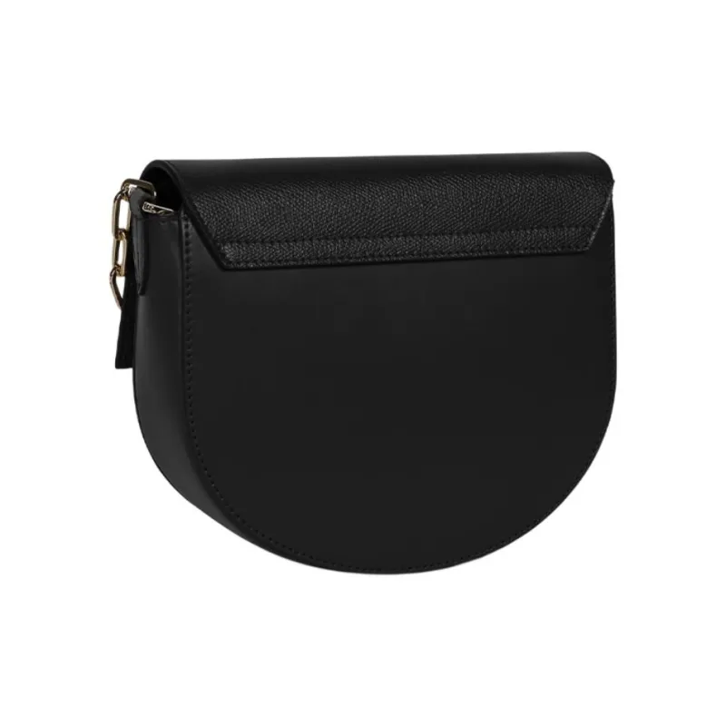Furla Miss Mimi Collection Cow Leather Saddle Bags Shoulder Bags Mini Women's Black-1