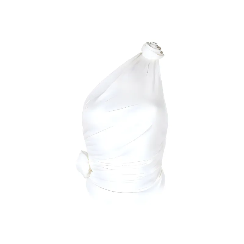 Magda Butrym One Shoulder Ruched Top-0