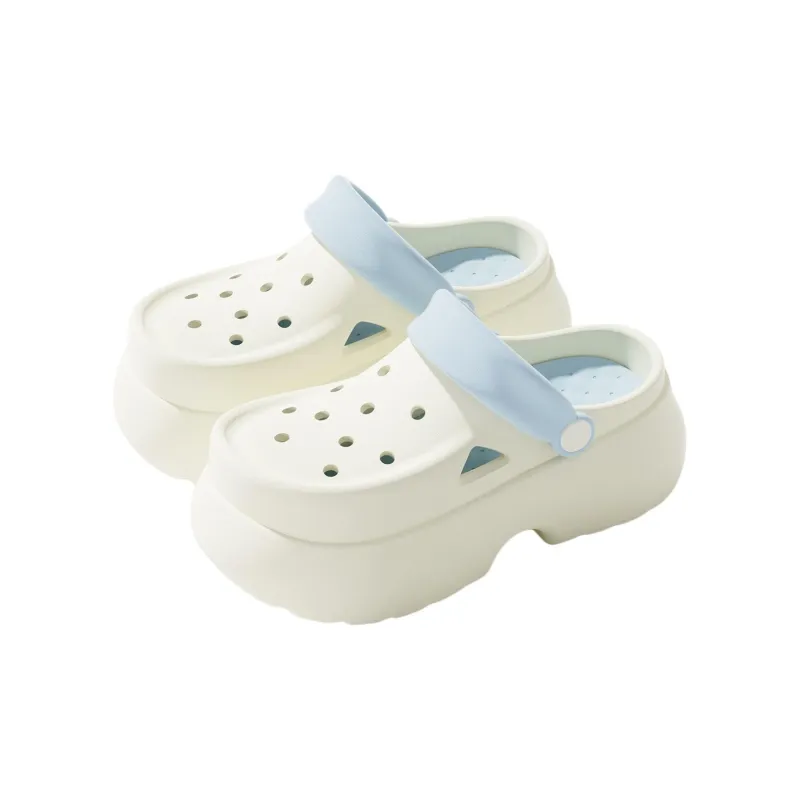 Soft Dopamine Dressing Platform Clogs, Summer Air EVA Height Increasing Versatile Urban Chic Style Slippers, Women's-6