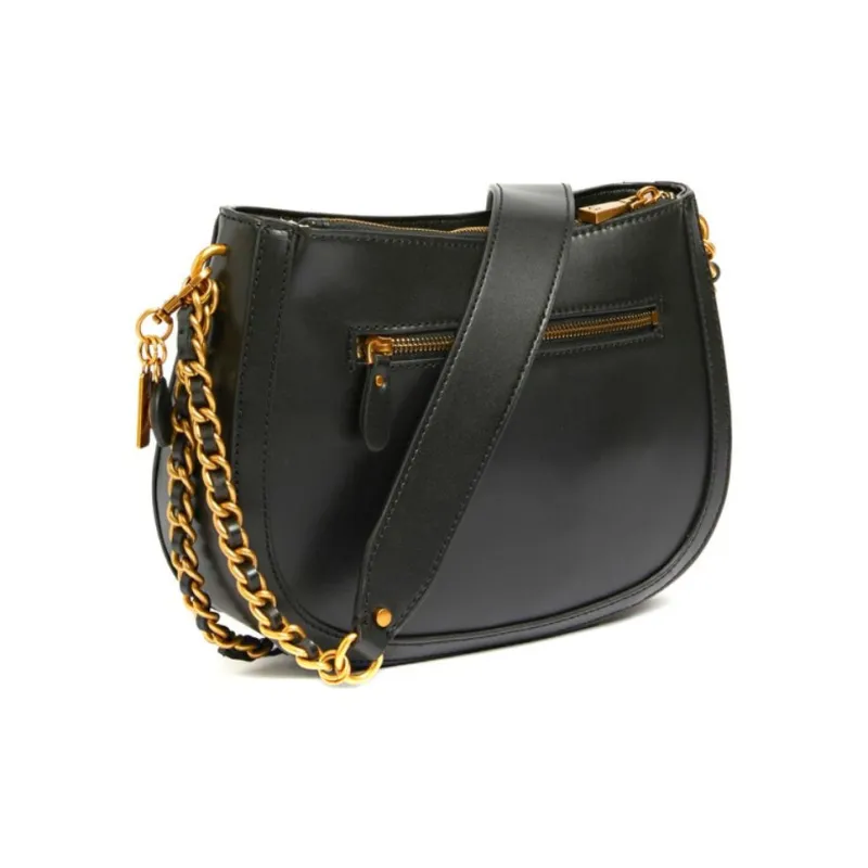 GUESS Artificial Leather Handbag Shoulder Bag Women's Black-1