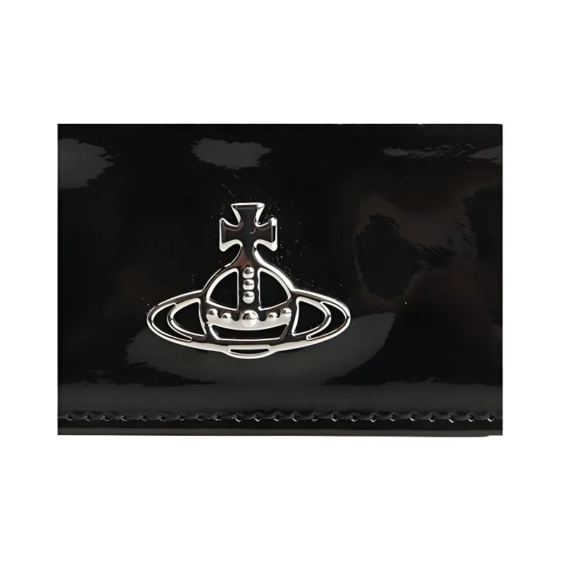 Vivienne Westwood Cow Leather Card Holder Men's Black-4