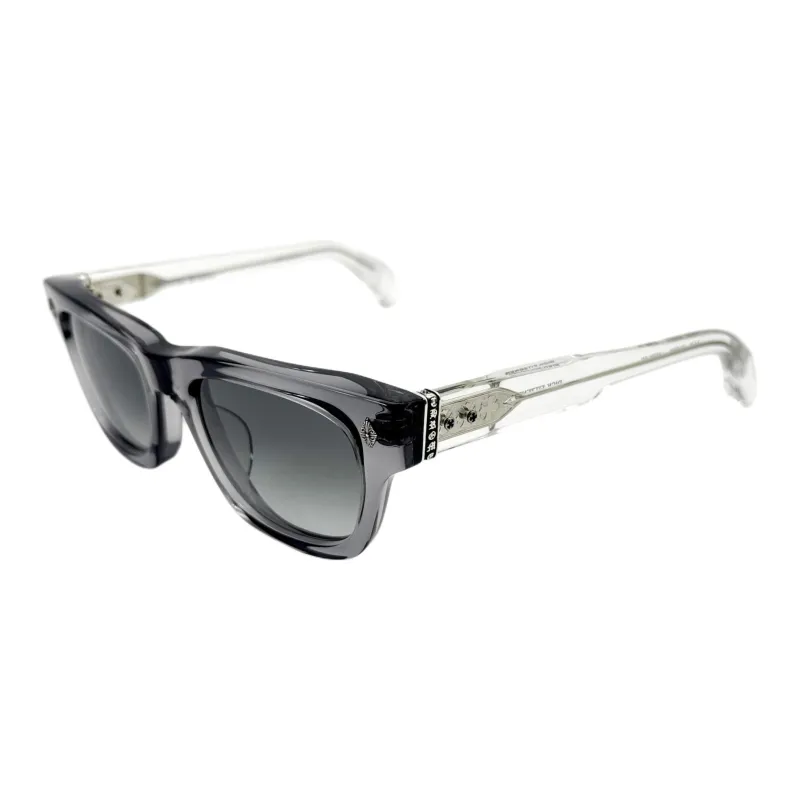 Chrome Hearts Plate Alloy Frame Square Sunglasses Unisex Gray-1