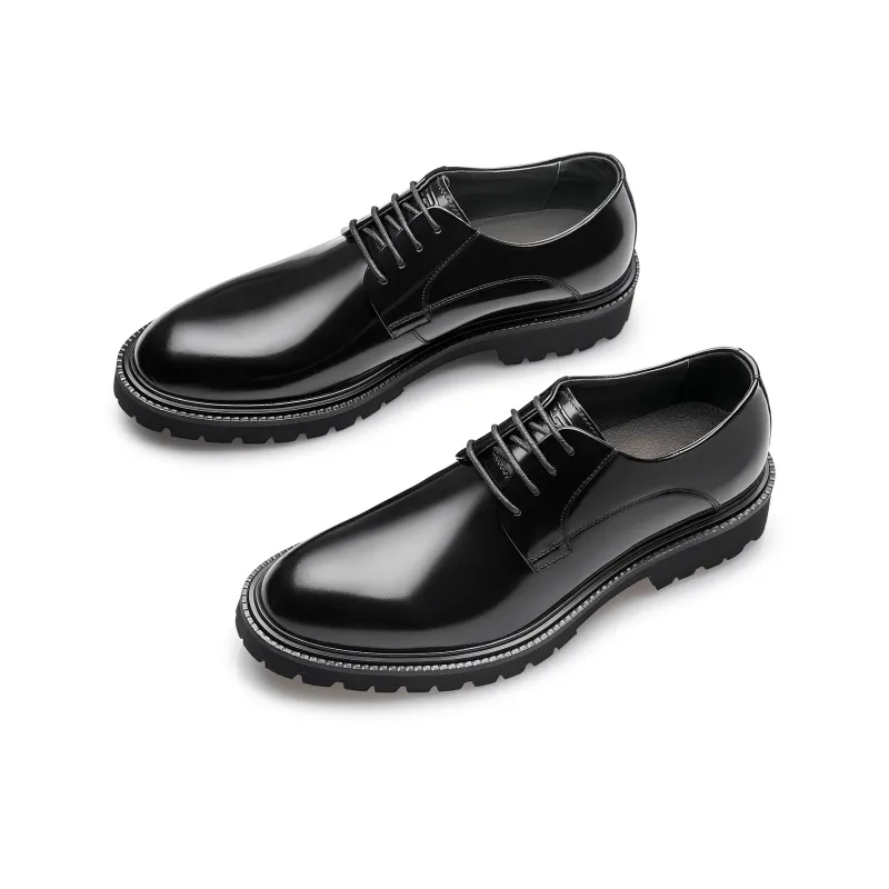 ZRO Dress Shoes Men Low Top Black/Burgundy-3