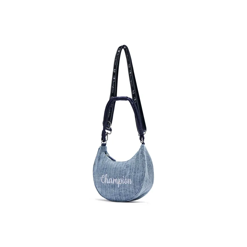 Champion Fabric Crossbody Bag Regular Unisex Pitch Black/Light Blue/Black/Ecru/Silver White 25/Plaid Denim 25-1