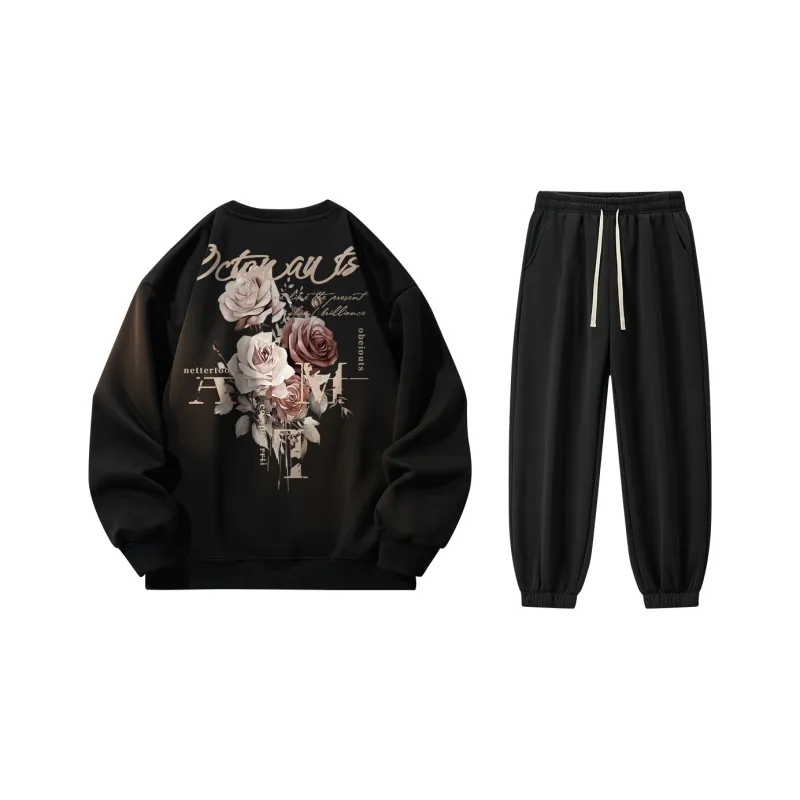 Small Columns Under The Sea Sweatshirt Set Unisex-22