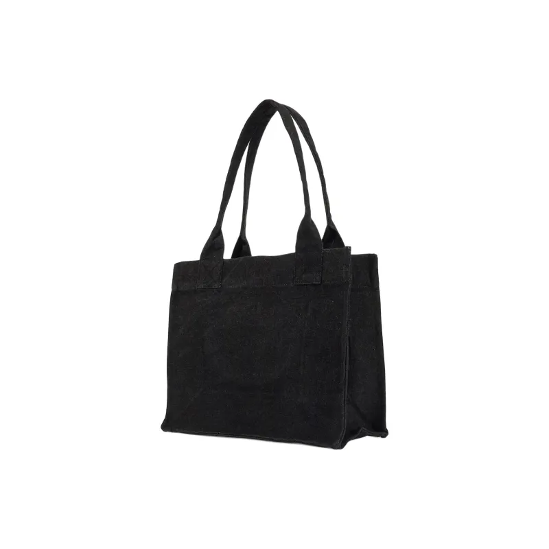 GANNI Cotton Tote Bag Shopping Bag Handbag Women's Black-2