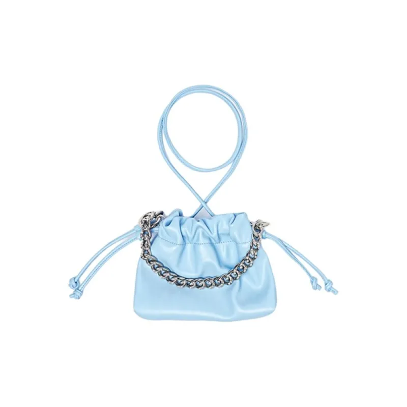 MUYSO Eco Friendly Recycled Leather Cloud Bag Portable Crossbody Bag Shoulder Bag Women's Sky Blue-1