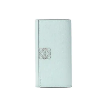 LOEWE Anagram Calfskin Key Pouch Women's Jelly Blue