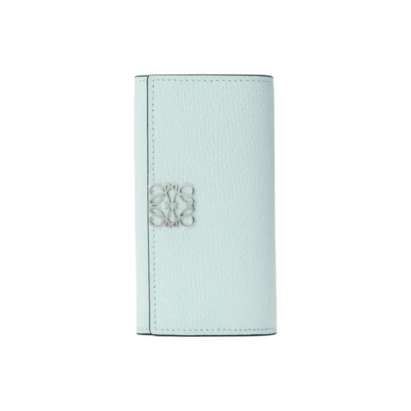 LOEWE Anagram Calfskin Key Pouch Women's Jelly Blue-0