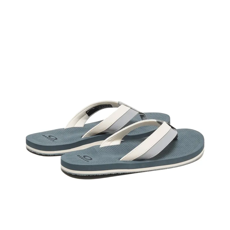 Oakley Rubber Sole Abrasion Resistant Flip Flops Men's Asphalt White Gray-2