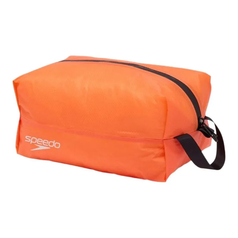 Speedo Recycled Nylon Travel Storage Bag Medium Size Unisex Orange & Black-0