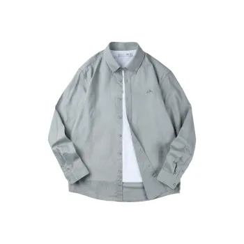HLA Shirts Men Medium Gray Pattern 62