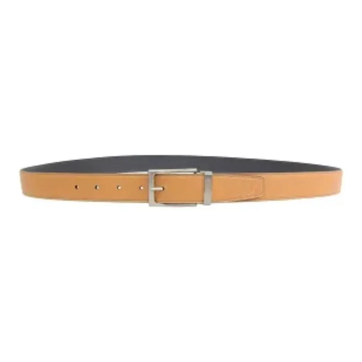 On Letter Design Leather Belts Unisex Orange Yellow Width 3CM-0