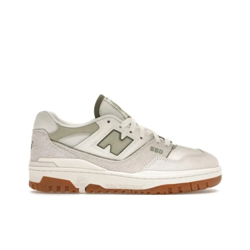 New Balance 550 White Olive Gum Women's-1