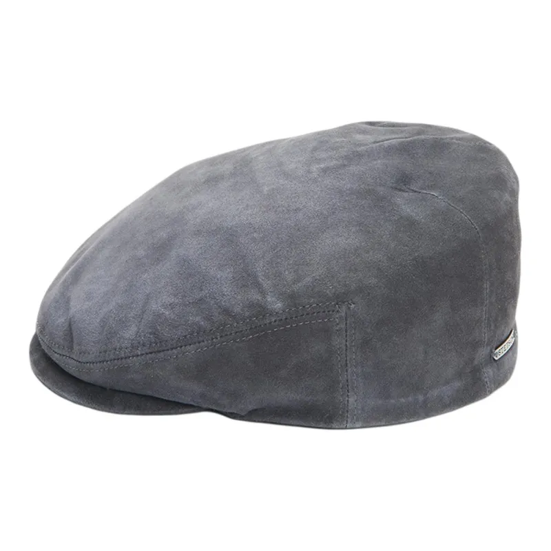STETSON Leather Berets Unisex Gray-2