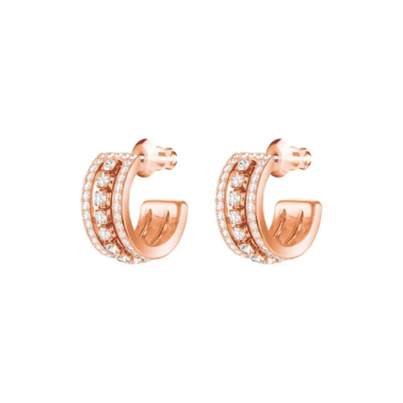 Swarovski Crystal Earrings Unisex Gold-2