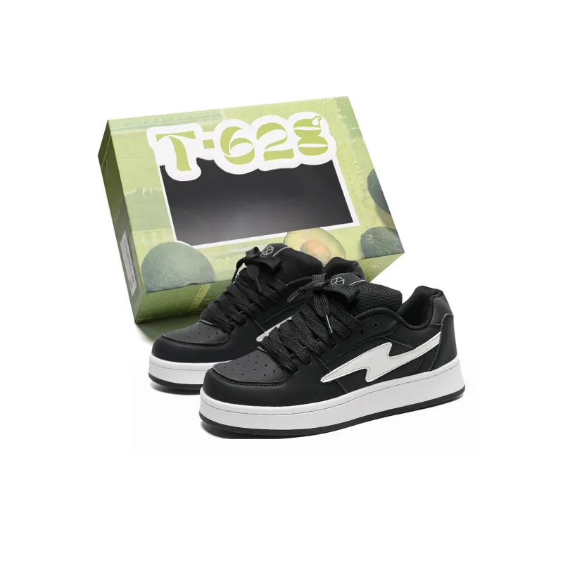 T628 Puffy Shoes Cushioned Wear-Resistant Lightweight Breathable Slip-Resistant Low-Top Skateboard Shoes Unisex-77
