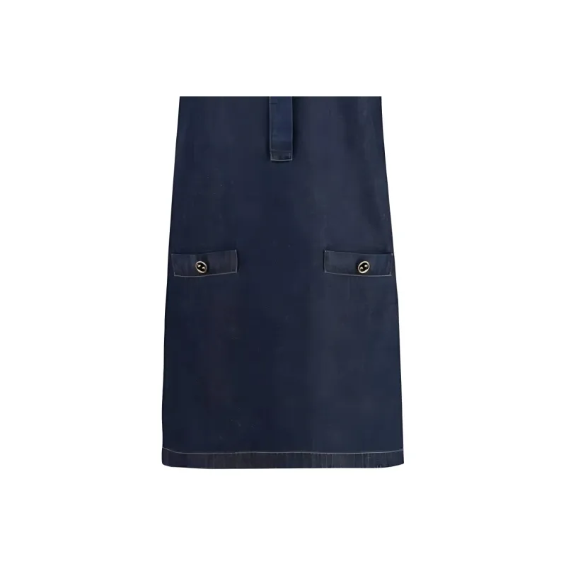 GUCCI Collared Short-Sleeve Denim Dress-3
