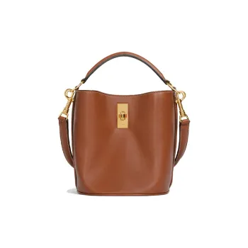 CELINE TEEN BUCKET16 Smooth Calf Leather Bucket Bag, Shoulder Bag, Crossbody Bag, Handbag Small Size Women's Tawny