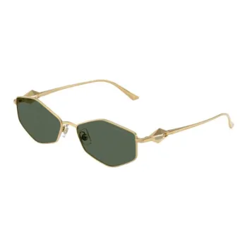 Jimmy Choo Metal Irregular Shape Sunglasses Unisex Gold