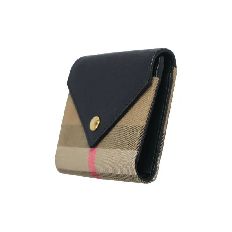 Burberry Canvas Wallet Women's Brown & Black-1