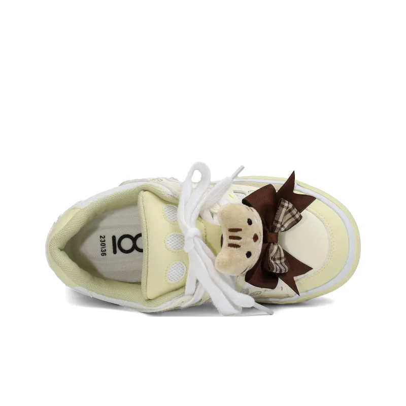 B10CROWN Wear resistant Lightweight Breathable And Non slip. Low Top Skateboard Shoes Women's Cream Donut-4