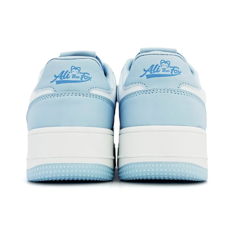 ALI THE FOX Low Top Skateboard Shoes Unisex White-14
