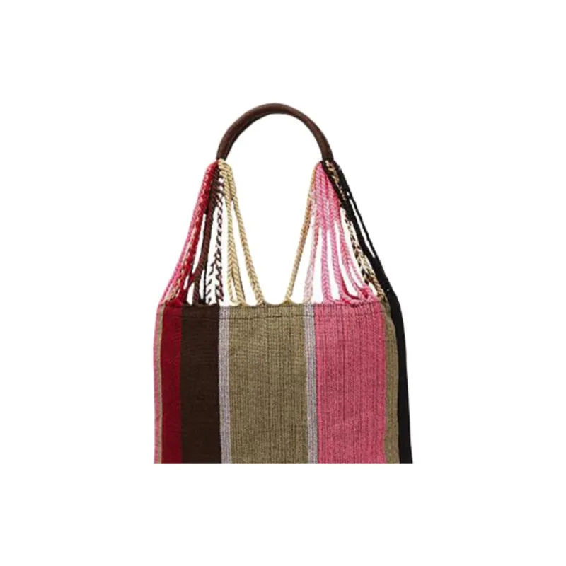 MARNI Fabric Hammock Bag Handbag Medium Size Women's Pink & Green & Red-4