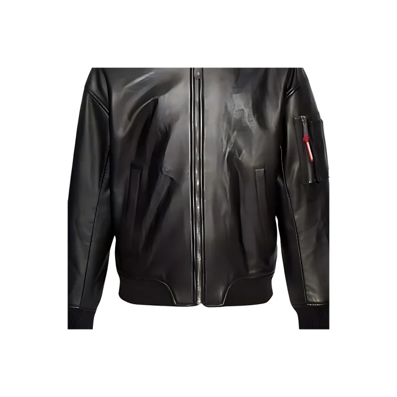 DSQUARED 2 Zip Up Leather Jacket-4