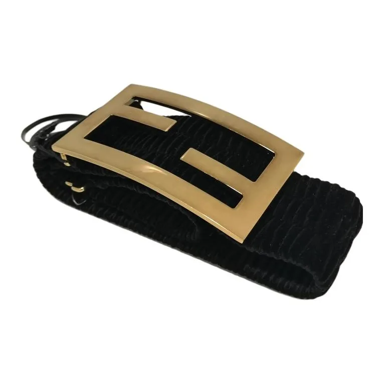 FENDI Fabric Belt Women's Black  -1