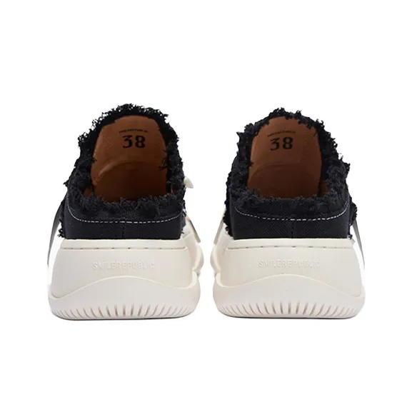 SMILEREPUBLIC Abrasion Resistant Breathable Low Top Canvas Shoes Unisex Black-4