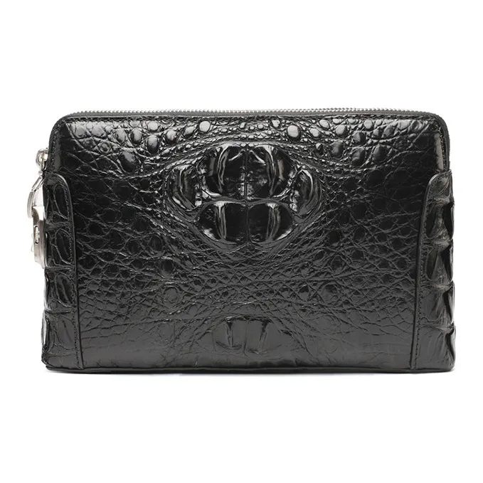 DOSRFINI Crocodile Leather Clutch Men's Black-0
