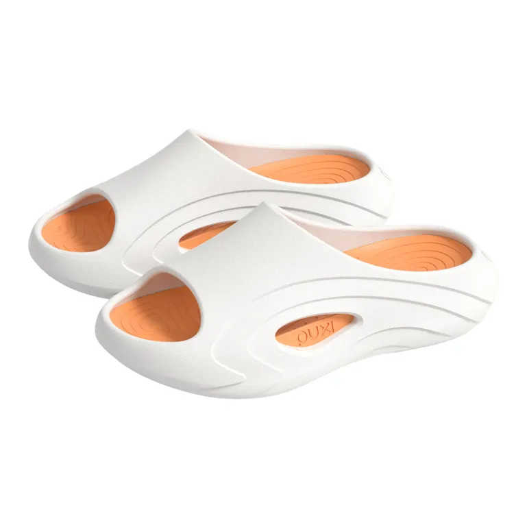 POSEE EVA Slide Slippers Unisex, White Black-20