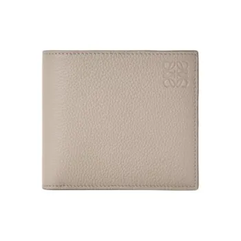 LOEWE Bifold Coin Soft Grain Calfskin Wallet Unisex Ecru