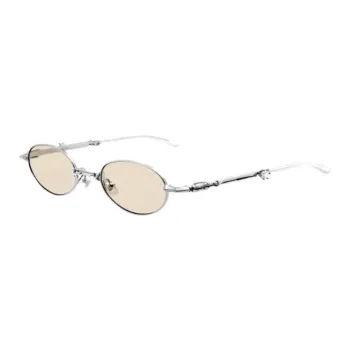 GENTLE MONSTER Metal Oval Sunglasses Unisex Silver