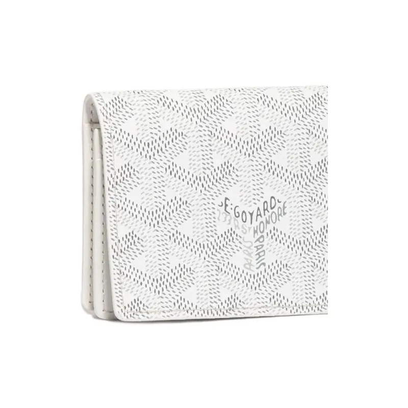 GOYARD MALESHERBES Canvas With Leather Card Holder Unisex White-3