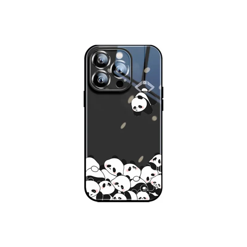 Sen Dog Glass Material Cute High End Niche Phone Cases Suitable For Apple 15Promax/Pro/Plus/14/13/12-12