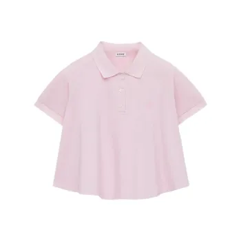 LOEWE SS25 Polo Shirt Women's Bright Pink Red