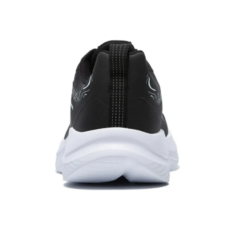QIAODAN Cushioning Anti Slip And Wear Resistant Low Top Running Shoes Men's Black-3