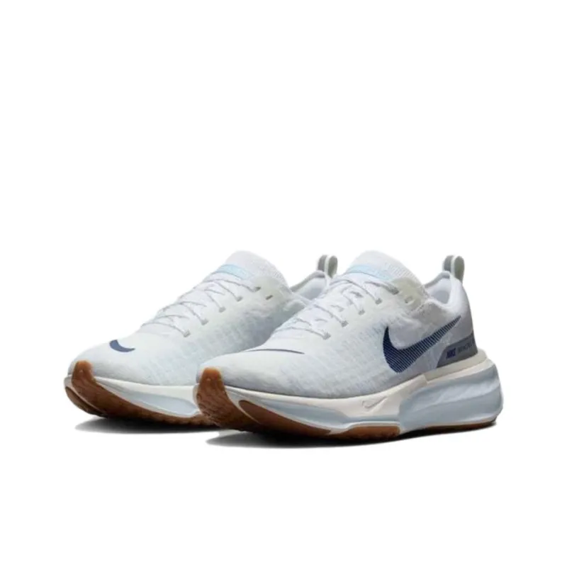 Nike ZoomX Invincible Run 3 Anti Slip Wear Resistant Low Top Casual Running Shoes Men's White Blue-2