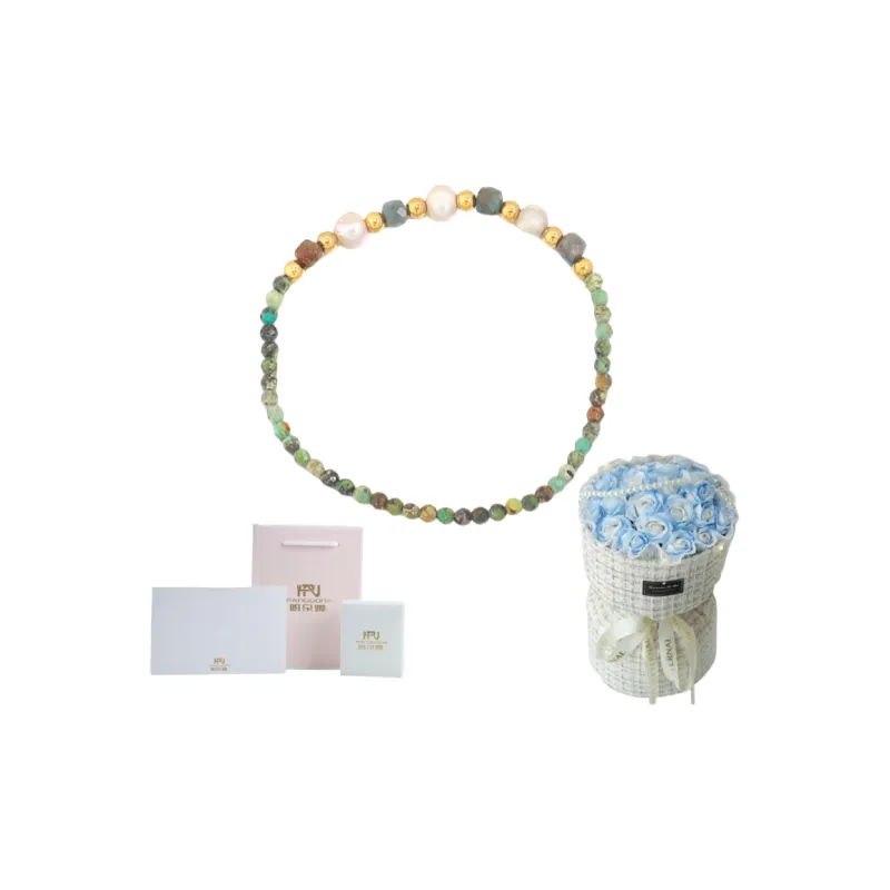 PANDUONA Copper Multicolor Beaded Bracelet Women's-13