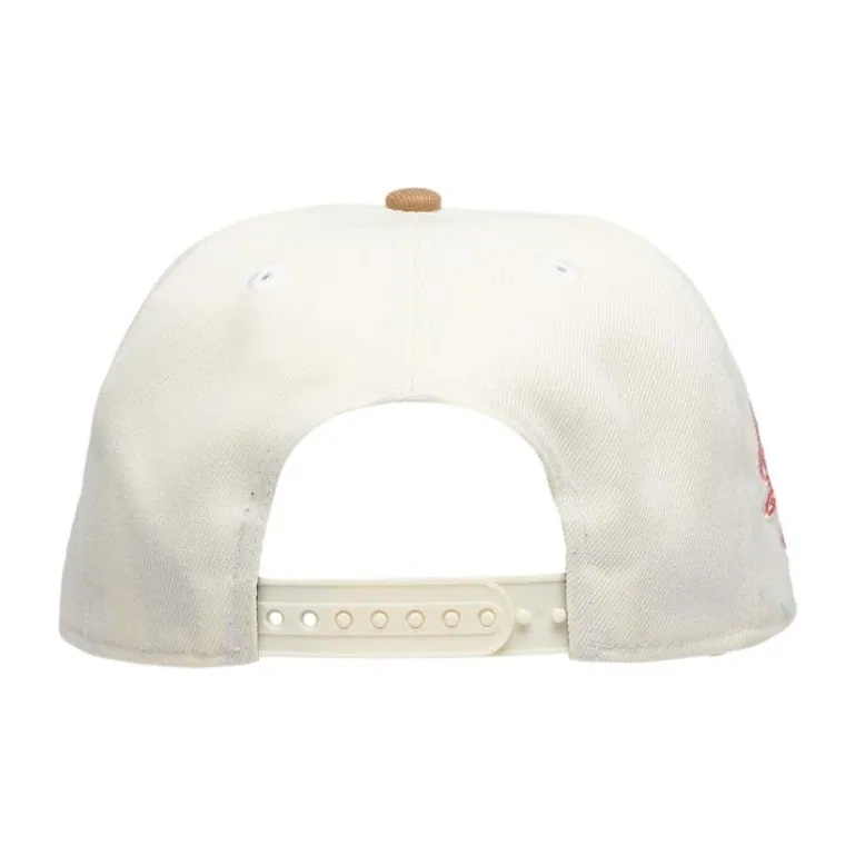 New Era Polyester Baseball Caps Unisex White/Tan-3