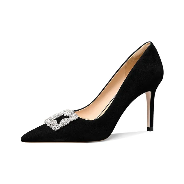 LOLY Slim Heel High Heels Women's Black-1