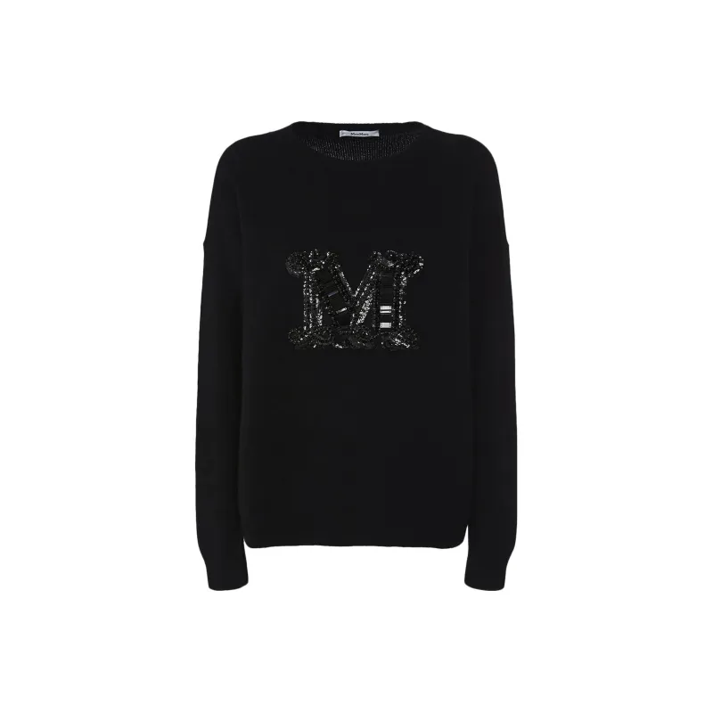 MaxMara Logo Embellished Crewneck Jumper-0