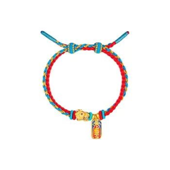 MCLON Blessing Fortune Continuously, Good Luck Solid Gold Fixed Price Gold Bracelet Women's